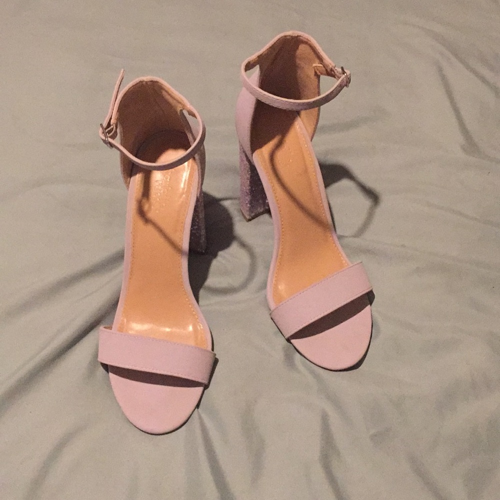 Lavender platform heels
